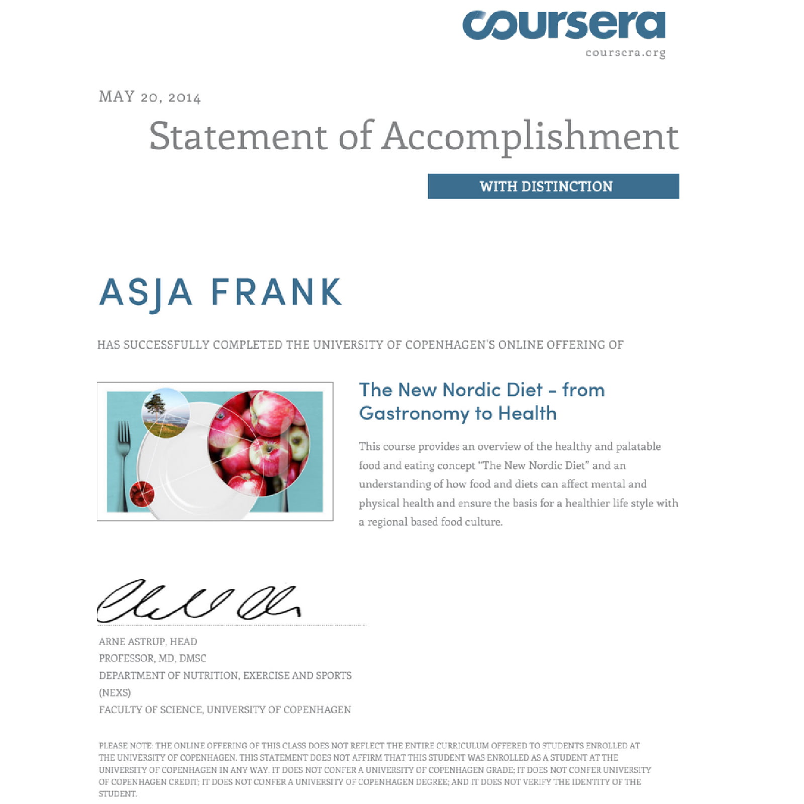 The New Nordic Diet – from Gastronomy to Health 1 copen nordic certificate@2x 100